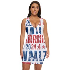 Kamala Harris 2024 Walz Draped Bodycon Dress by Safari