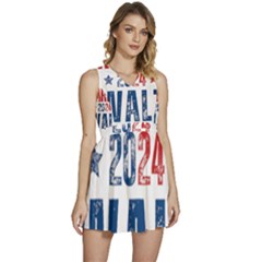 Kamala Harris 2024 Walz Sleeveless High Waist Mini Dress by Safari