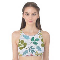 Leaf Pattern  Tank Bikini Top