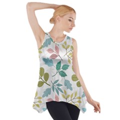 Leaf Pattern  Side Drop Tank Tunic