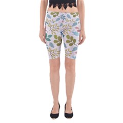 Leaf Pattern  Yoga Cropped Leggings by Safari