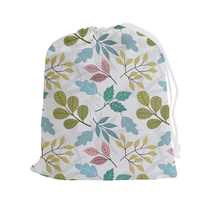 Leaf pattern  Drawstring Pouch (2XL)