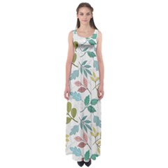 Leaf Pattern  Empire Waist Maxi Dress by Safari