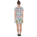 Leaf pattern  Drop Hem Mini Chiffon Dress View2