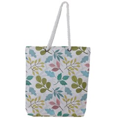 Leaf Pattern  Full Print Rope Handle Tote (large) by Safari