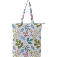 Leaf Pattern  Double Zip Up Tote Bag by Safari