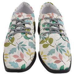 Leaf Pattern  Women Heeled Oxford Shoes by Safari