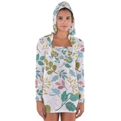 Leaf Seamless Pattern  Long Sleeve Hooded T-shirt