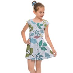 Leaf Seamless Pattern  Kids  Cap Sleeve Dress by Safari