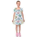 Leaf seamless pattern  Kids  Short Sleeve Velvet Dress View1