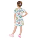 Leaf seamless pattern  Kids  Short Sleeve Velvet Dress View2