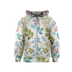 Leaf Seamless Pattern  Kids  Zipper Hoodie