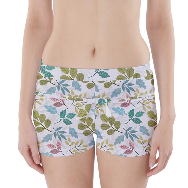 Leaf seamless pattern  Boyleg Bikini Wrap Bottoms