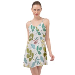 Leaf Seamless Pattern  Summer Time Chiffon Dress by Safari