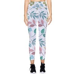 Leaf Seamless Pattern  Pocket Leggings 