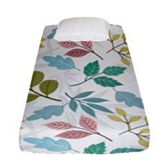 Leaf Seamless Pattern  Fitted Sheet (single Size) by Safari