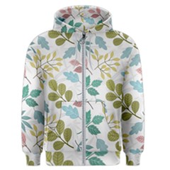 Leaf Seamless Pattern  Men s Zipper Hoodie