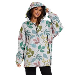 Leaf Seamless Pattern  Women s Ski And Snowboard Waterproof Breathable Jacket