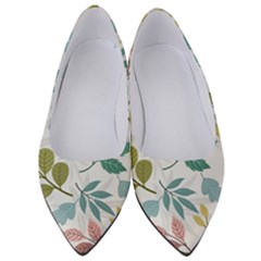 Leaf Seamless Pattern  Women s Low Heels