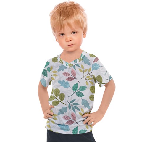 Leaf Seamless Pattern  Kids  Sports T-shirt by Safari