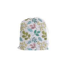 Leaf Seamless Pattern  Drawstring Pouch (small)