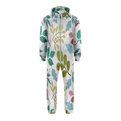 Leaf Seamless Pattern  Hooded Jumpsuit (kids)