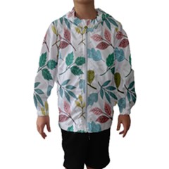 Leaf Seamless Pattern  Kids  Hooded Windbreaker