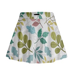 Leaf Seamless Pattern  Mini Flare Skirt by Safari