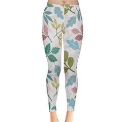 Leaf Seamless Pattern  Inside Out Leggings by Safari