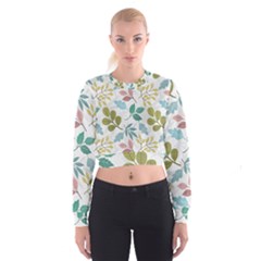 Leaf Seamless Pattern  Cropped Sweatshirt