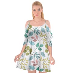 Leaf Seamless Pattern  Cutout Spaghetti Strap Chiffon Dress by Safari