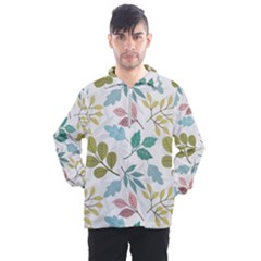 Leaf Seamless Pattern  Men s Half Zip Pullover