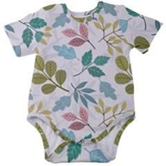 Leaf Seamless Pattern  Baby Short Sleeve Bodysuit