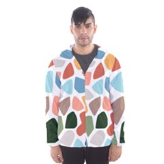 Shapes Seamless Pattern Men s Hooded Windbreaker