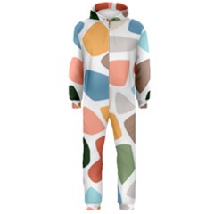 Shapes Seamless Pattern Hooded Jumpsuit (men)