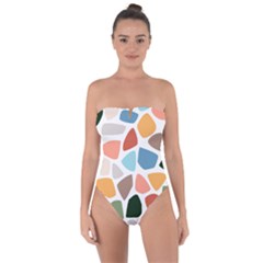 Shapes Seamless Pattern Tie Back One Piece Swimsuit by Safari