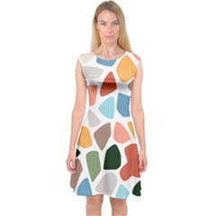 Shapes Seamless Pattern Capsleeve Midi Dress by Safari