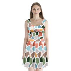 Shapes Seamless Pattern Split Back Mini Dress  by Safari