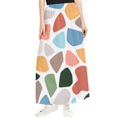 Shapes Seamless Pattern Maxi Chiffon Skirt by Safari