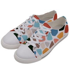 Shapes Seamless Pattern Women s Low Top Canvas Sneakers by Safari