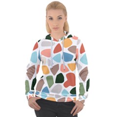 Shapes Seamless Pattern Women s Overhead Hoodie