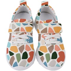 Shapes Seamless Pattern Kids  Velcro Strap Shoes by Safari