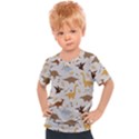 Seamless Dino Pattern Kids  Sports T-Shirt View1