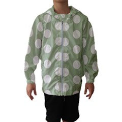 Polk Dots Seamless Pattern Kids  Hooded Windbreaker