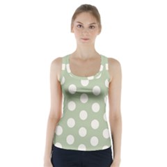 Polk Dots Seamless Pattern Racer Back Sports Top by Safari