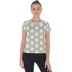 Polk Dots Seamless Pattern Short Sleeve Sports Top  by Safari