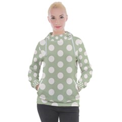 Polk Dots Seamless Pattern Women s Hooded Pullover