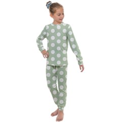 Polk Dots Seamless Pattern Kids  Long Sleeve Set 