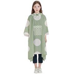 Polk Dots Seamless Pattern Kids  Hooded Rain Ponchos by Safari