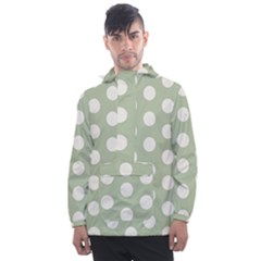 Polk Dots Seamless Pattern Men s Front Pocket Pullover Windbreaker